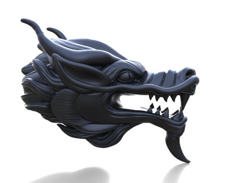 Chinese Dragon head 3D Print Model