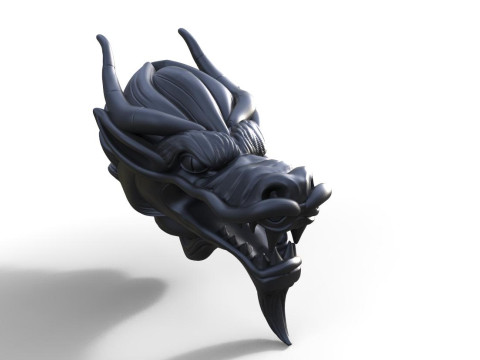 Chinese Dragon head 3D Print Model