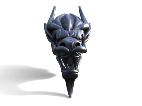 Chinese Dragon head 3D Print Model
