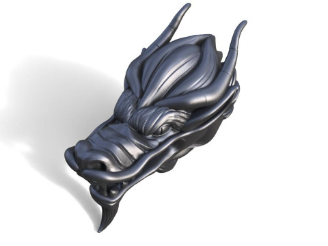 Chinese Dragon head 3D Print Model