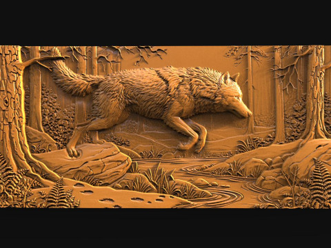 Модель ЧПУ Wolf STL 3D Принт Модель
