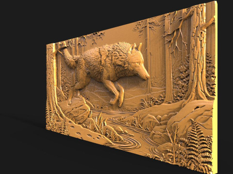 沃尔夫数控STL模型 3D 打印模型