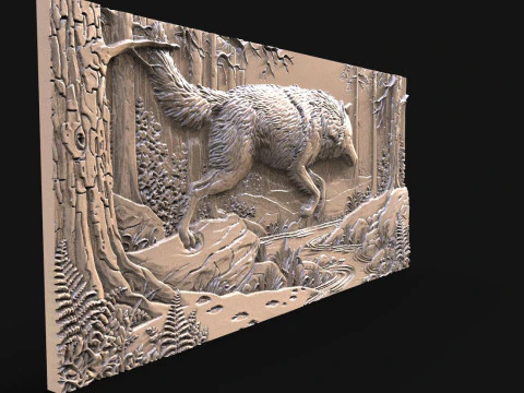 Wolf CNC STL model 3D Print Model