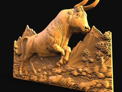 Model byka CNC STL Model do druku 3D