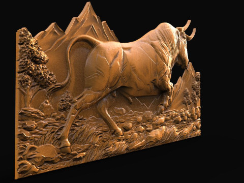 Model byka CNC STL Model do druku 3D