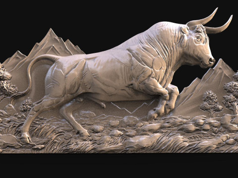 Model byka CNC STL Model do druku 3D