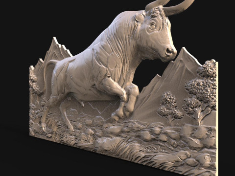 Model byka CNC STL Model do druku 3D