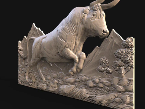 Bull CNC STL model 3D Print Model