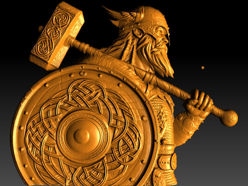 雷神维京人 3D 打印模型 .c4d .max .obj .3ds .fbx .stl .blend 