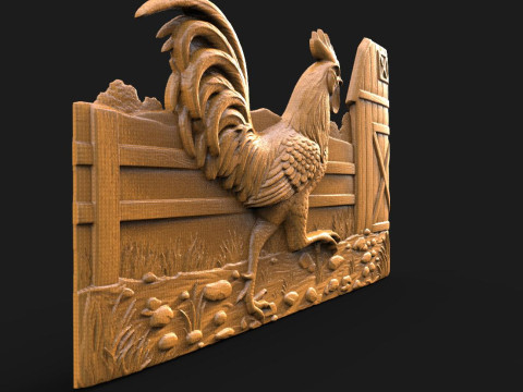 Coq CNC Modèles 3D en vedette