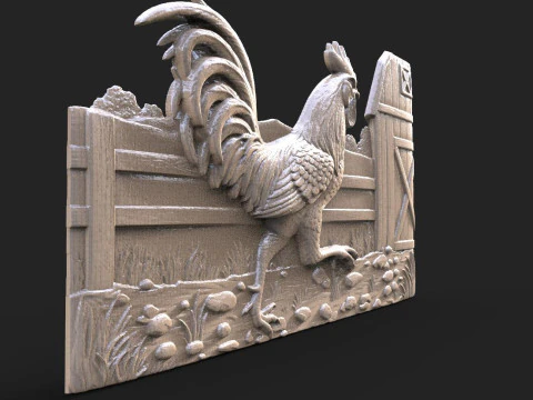 Coq CNC Modèles 3D en vedette