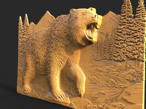 Bear CNC 3D Print Model