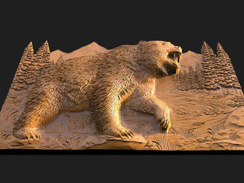 Bear CNC 3D Print Model