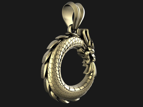 드래곤 펜던트 3D 프린트 모델