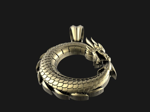 드래곤 펜던트 3D 프린트 모델