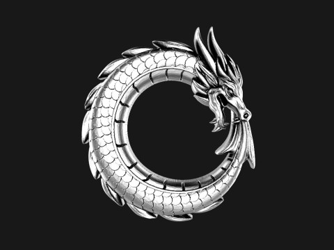 드래곤 펜던트 3D 프린트 모델