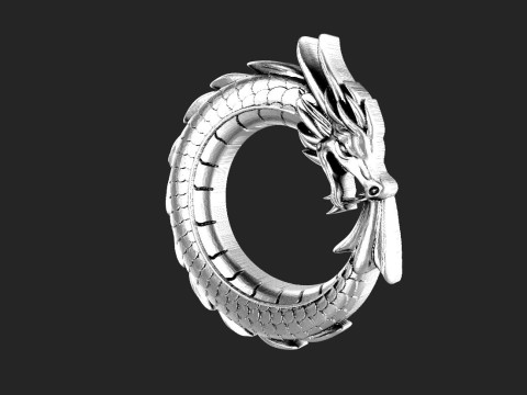 드래곤 펜던트 3D 프린트 모델