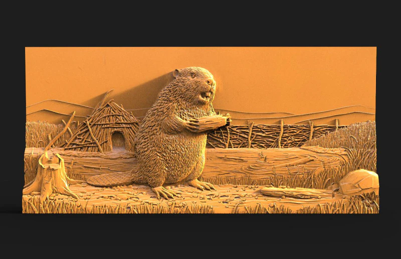 Mod&egrave;le STL CNC Castor Modèles 3D en vedette .c4d .max .obj .3ds .fbx .stl .blend 