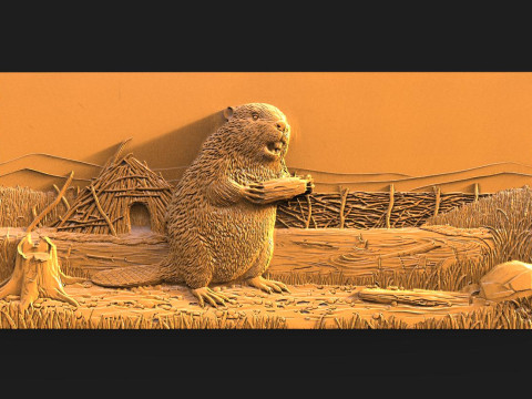 Beaver CNC STL model 3D Print Model