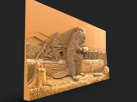 Mod&egrave;le STL CNC Castor Modèles 3D en vedette