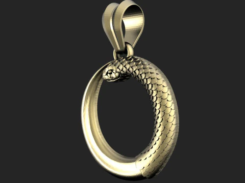 Snake moon pendant 3D Print Model