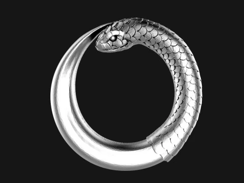 Snake moon pendant 3D Print Model