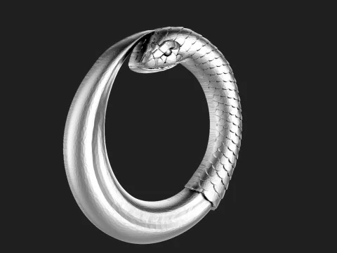 Snake moon pendant 3D Print Model