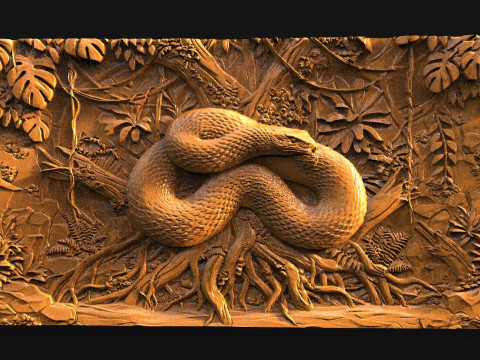 Snake CNC STL-Datei 3D Druckmodell