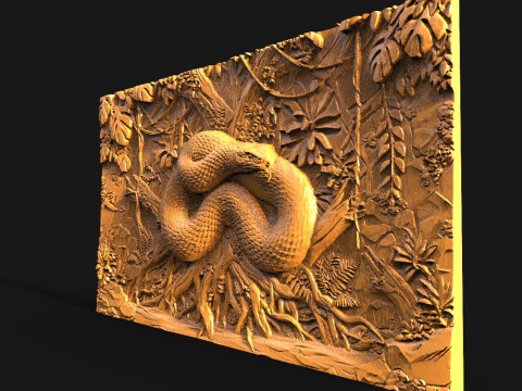 Snake CNC STL-Datei 3D Druckmodell