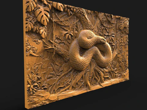 Snake CNC STL file 3D Print Model