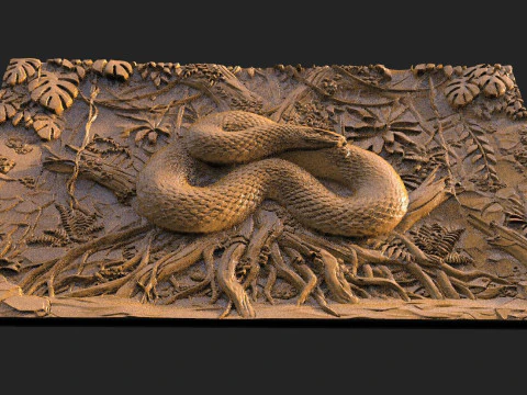Snake CNC STL file 3D Print Model