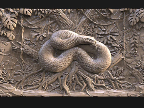 Snake CNC STL file 3D Print Model