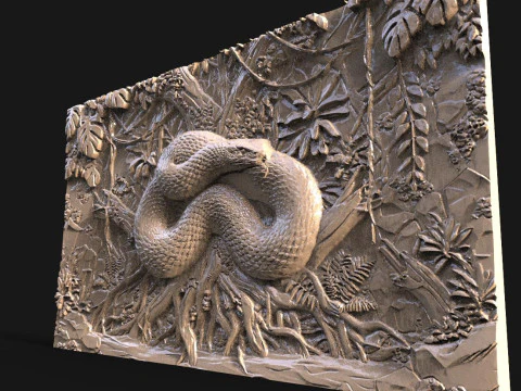 Snake CNC STL file 3D Print Model