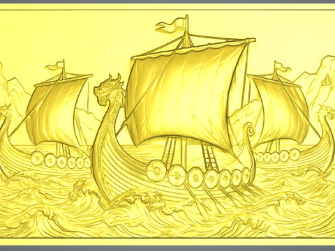 Navire Viking CNC Modèles 3D en vedette