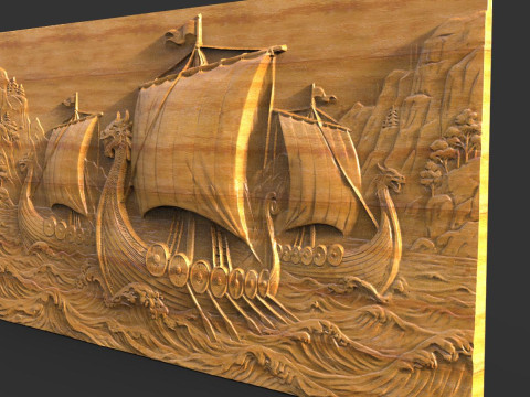 Navire Viking CNC Modèles 3D en vedette