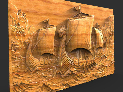 Navire Viking CNC Modèles 3D en vedette