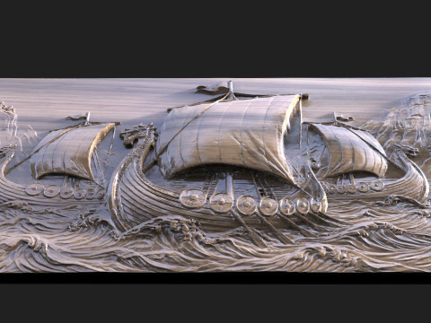 Navire Viking CNC Modèles 3D en vedette