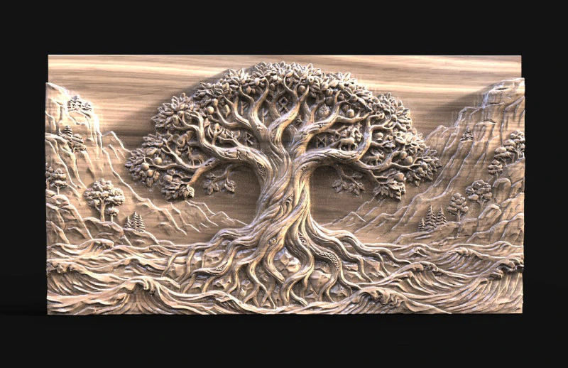 Tree of life CNC 3D Print Model .c4d .max .obj .3ds .fbx .stl .blend 