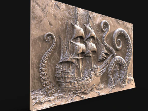 Navio pirata CNC Modelo de Impressão 3D