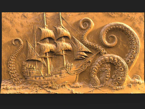 Navio pirata CNC Modelo de Impressão 3D