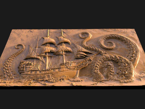 Navio pirata CNC Modelo de Impressão 3D