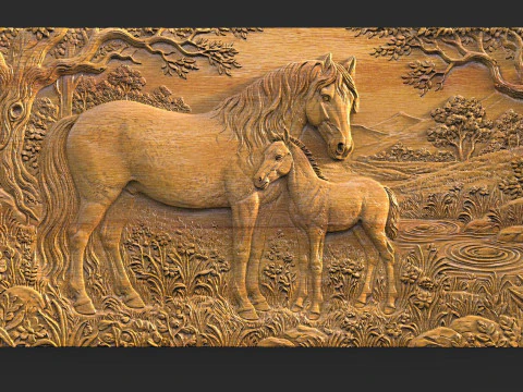 Horses CNC 3D Print Model