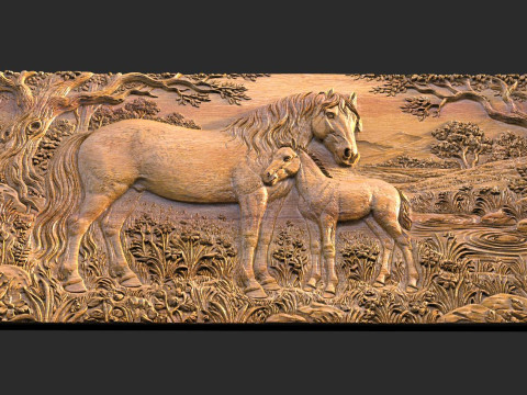 Horses CNC 3D Print Model