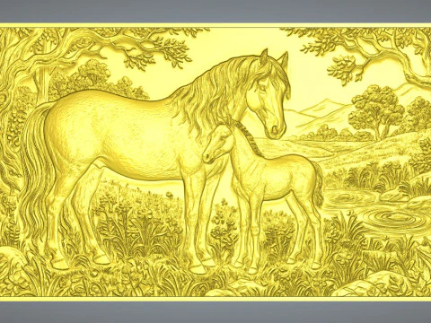 Horses CNC 3D Print Model