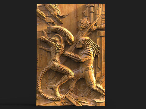 エイリアン vs プレデター CNC 3Dプリントモデル