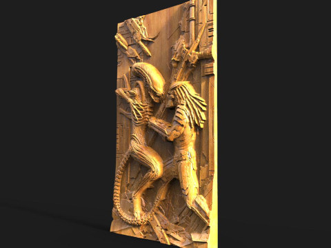 Alien vs. Predator CNC 3D Druckmodell