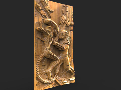 Alien vs. Predator CNC 3D Druckmodell