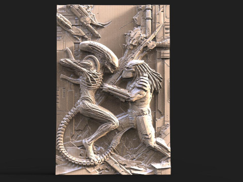 Alien vs. Predator CNC 3D Druckmodell