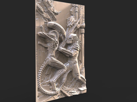 Alien vs. Predator CNC 3D Druckmodell