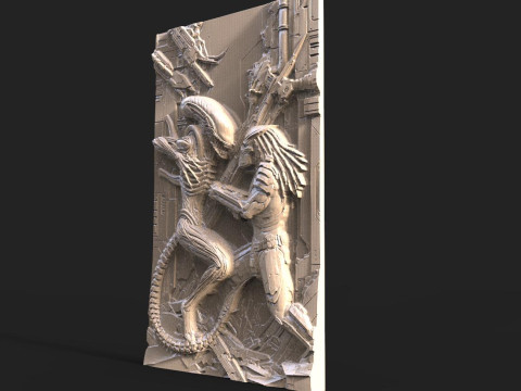 Alien vs. Predator CNC 3D Druckmodell